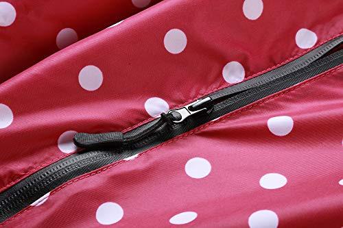 Alopini Poncho antipioggia elegante impermeabile a pois con cappuccio e cerniera  