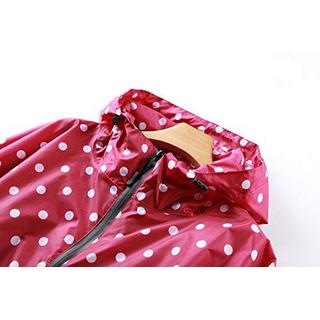 Alopini Poncho antipioggia elegante impermeabile a pois con cappuccio e cerniera  