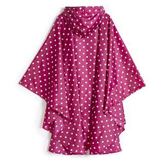 Alopini Poncho antipioggia elegante impermeabile a pois con cappuccio e cerniera  