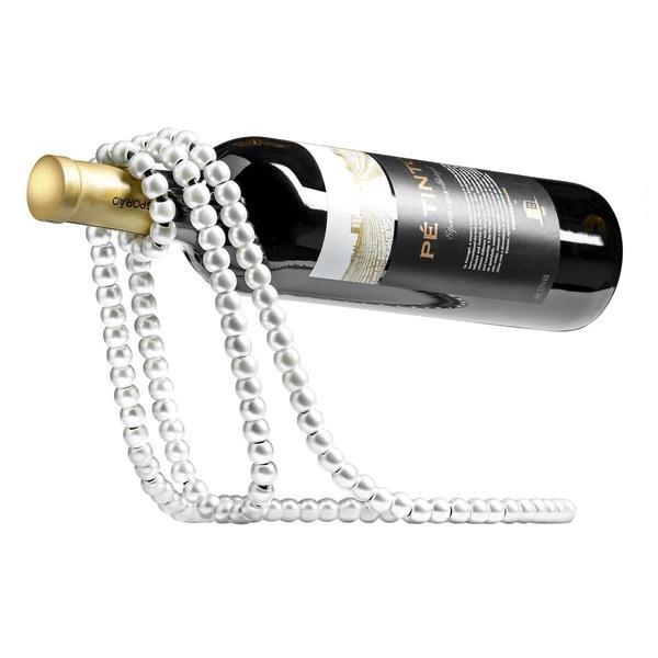 Image of eStore Halter für Weinflasche - Perlenkette - ONE SIZE