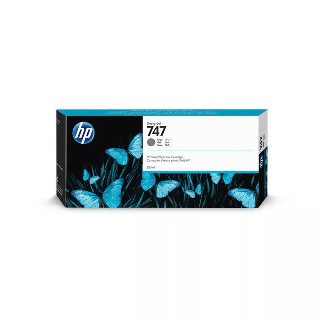 Hewlett-Packard – HP Tintenpatrone 747 gray P2V86A DesignJet Z9+ 300ml, One Size