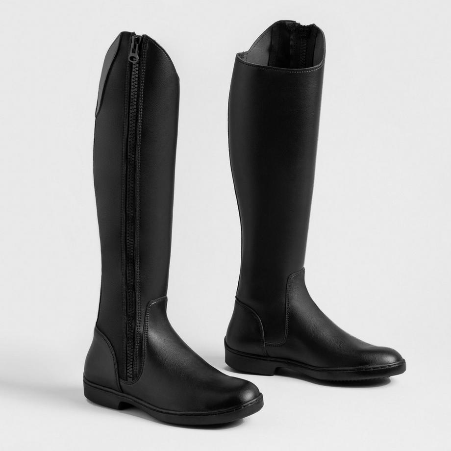 FOUGANZA 500 Bottes d'équitation synthétiques adulte  