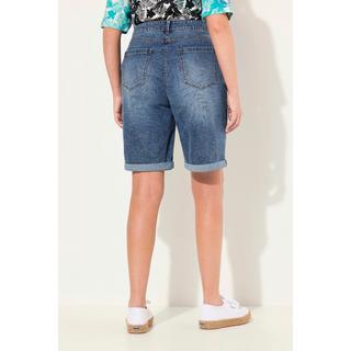 Ulla Popken Mandy Motif Palmiers Jambe Large Capri  