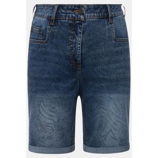 Ulla Popken Mandy Motif Palmiers Jambe Large Capri  