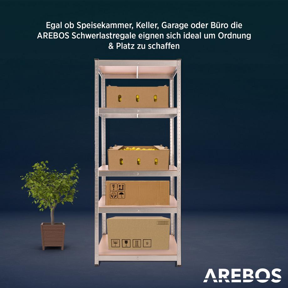 Arebos 2x Scaffali per carichi pesanti 875kg  