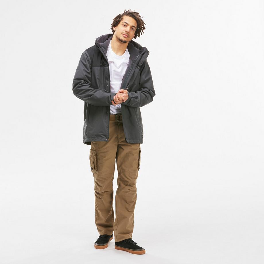 QUECHUA Travel 100 3-in-1 Wasserdichte Winterjacke  