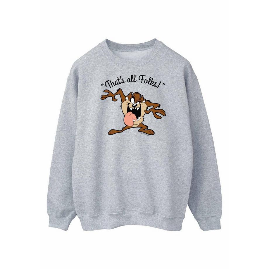 LOONEY TUNES That's All Folks Tasmanian Devil Print Sweatshirt  