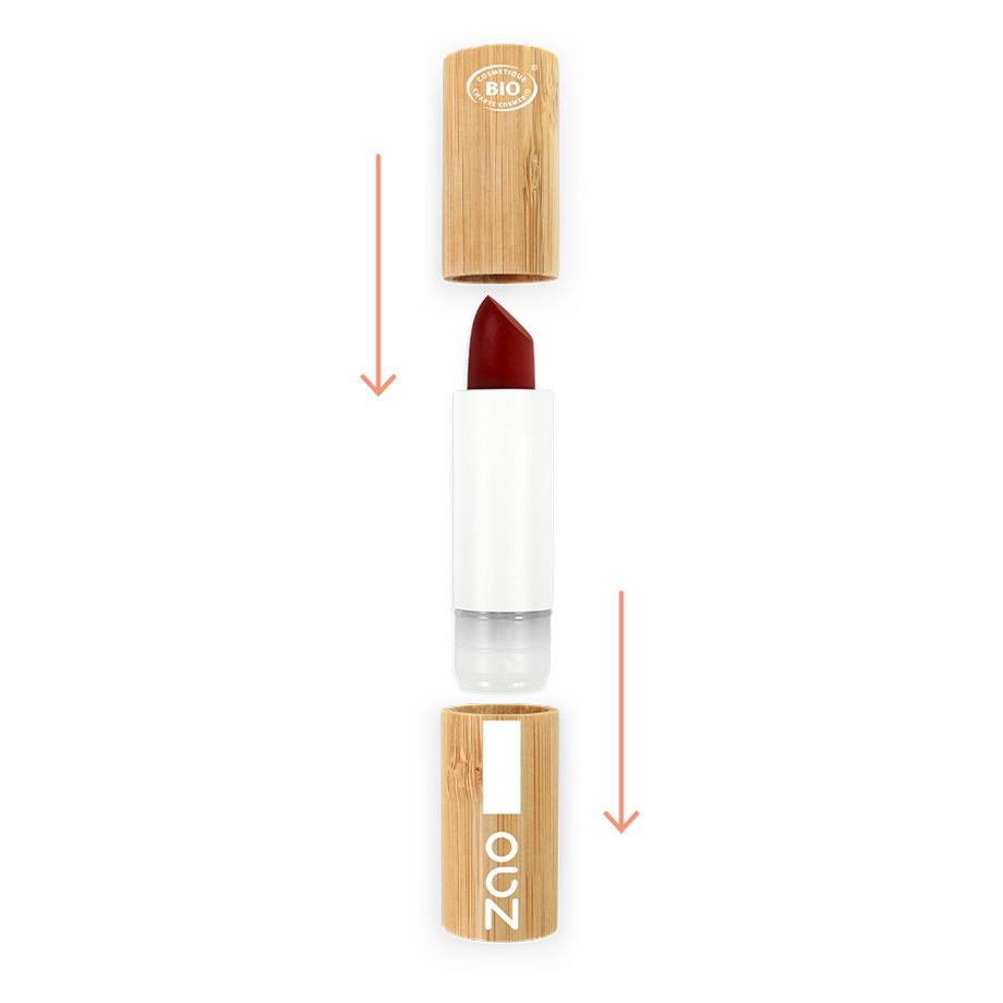 ZAO MAKEUP  Rouge à lèvres Cocoon - Certifié bio, vegan et rechargeable 