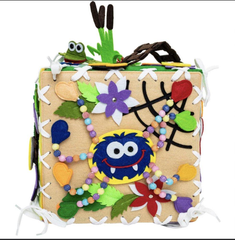 Montessori  MOTORIKWÜRFEL - WEICHES BUCH - WUNDERWÜRFEL Montessor® - Spass am Lernen 