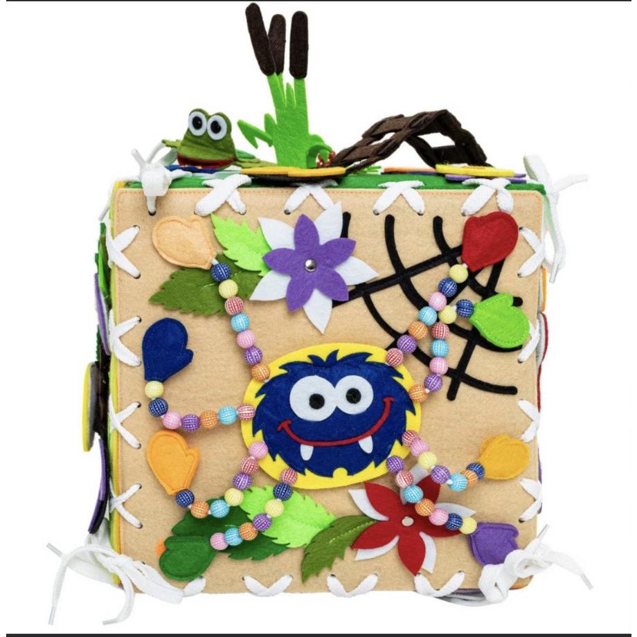 Montessori  MOTORIKWÜRFEL - WEICHES BUCH - WUNDERWÜRFEL Montessor® - Spass am Lernen 