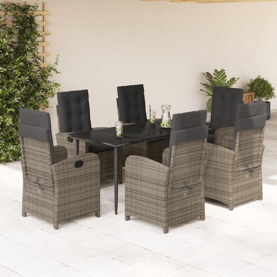 VidaXL set da pranzo da giardino Polirattan  