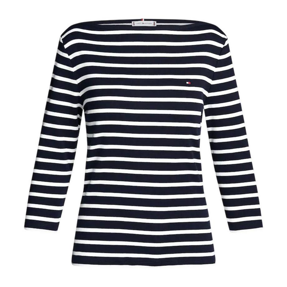 T-Shirt, Ubootausschnitt , Schmal