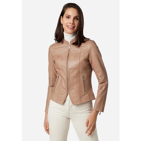 RICANO  Veste en cuir s Abigale, style classique en cuir d'agneau ultra doux 