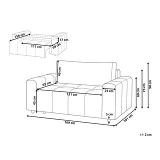 Beliani 2 Sitzer Sofa aus Polyester Modern INNVIK  