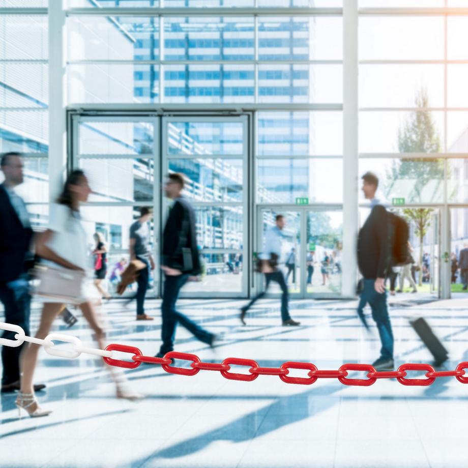 Northix Absperrkette in Rot und Weiß  