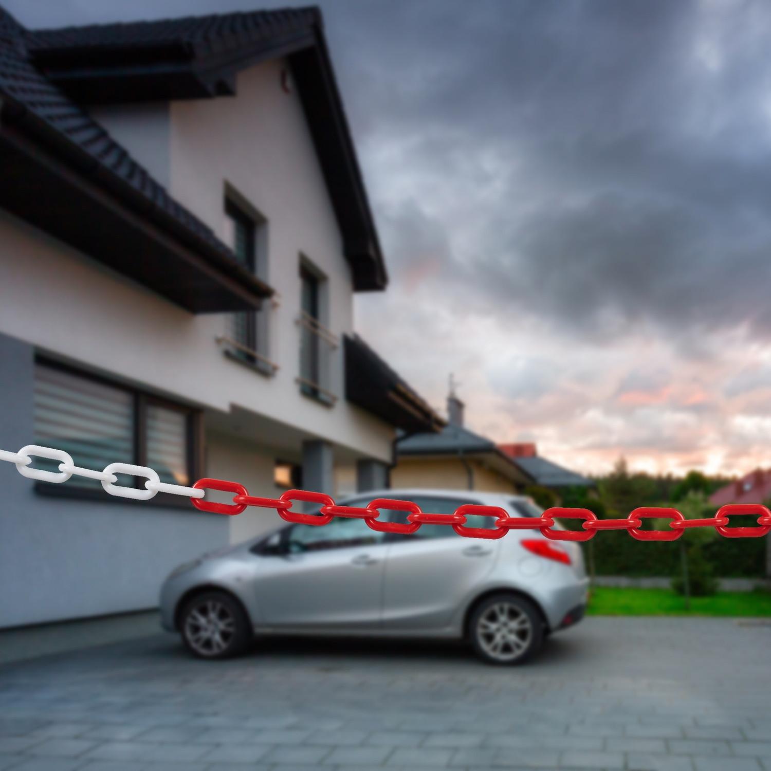 Northix Catena di barriera in rosso e bianco  