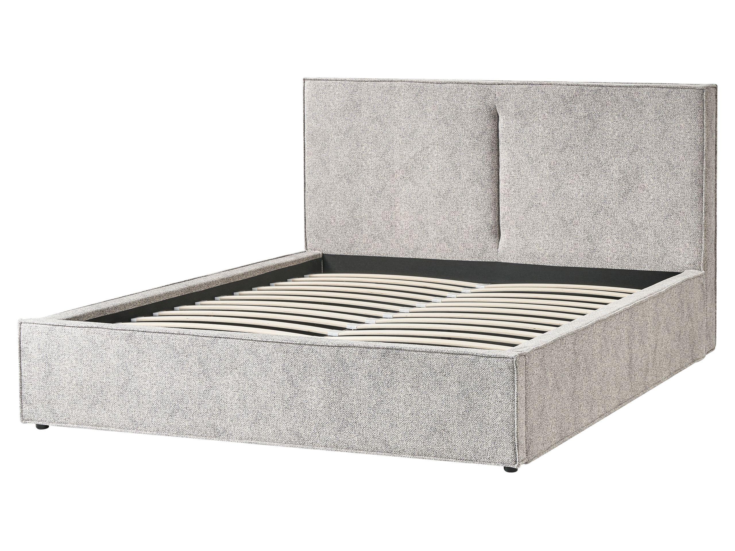 Beliani Letto contenitore en velluto elasticizzato Scandinavo MOISSAC  