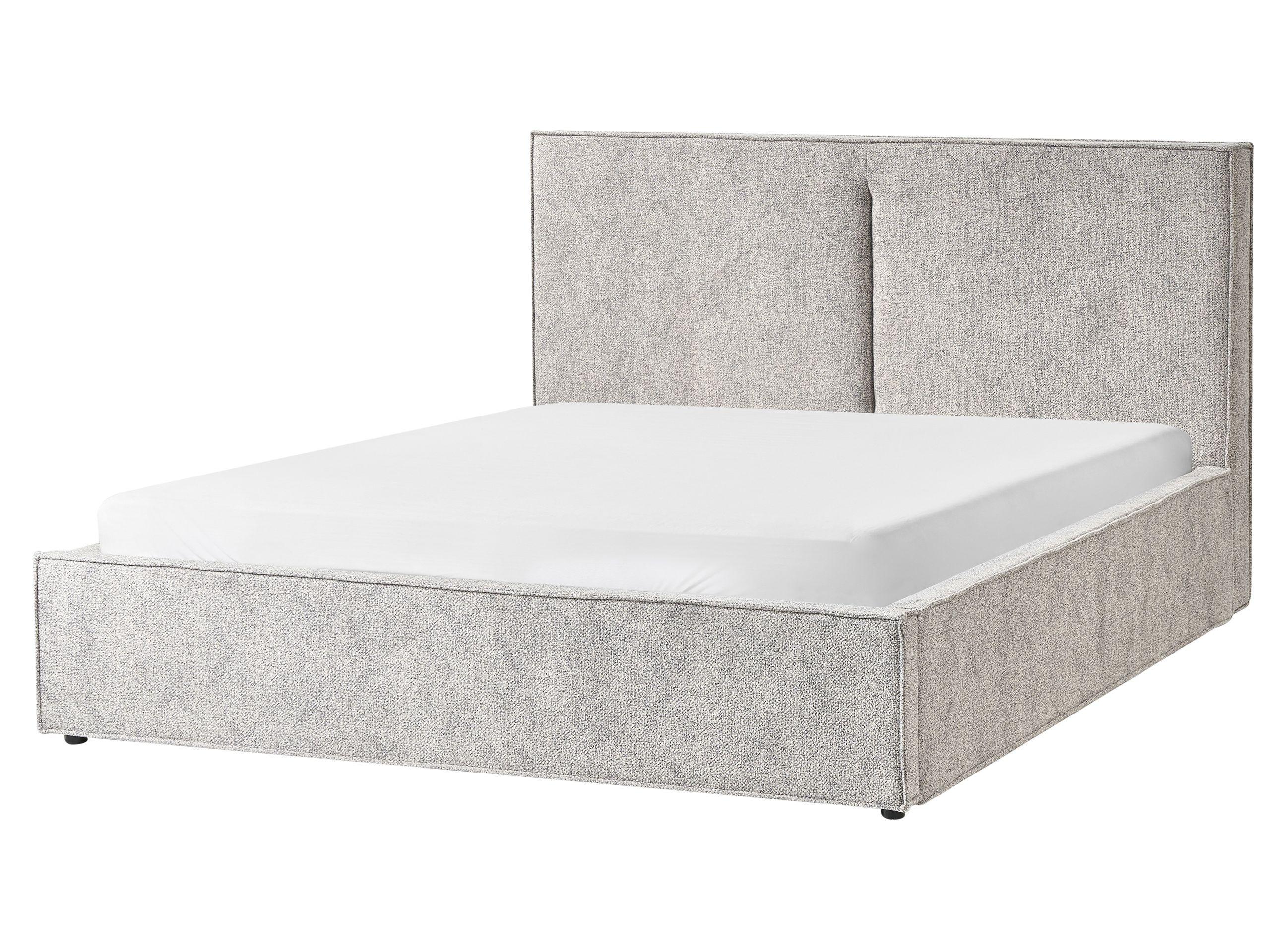 Beliani Letto contenitore en velluto elasticizzato Scandinavo MOISSAC  