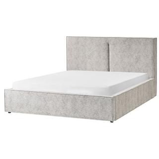 Beliani Letto contenitore en velluto elasticizzato Scandinavo MOISSAC  