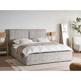 Beliani Letto contenitore en velluto elasticizzato Scandinavo MOISSAC  