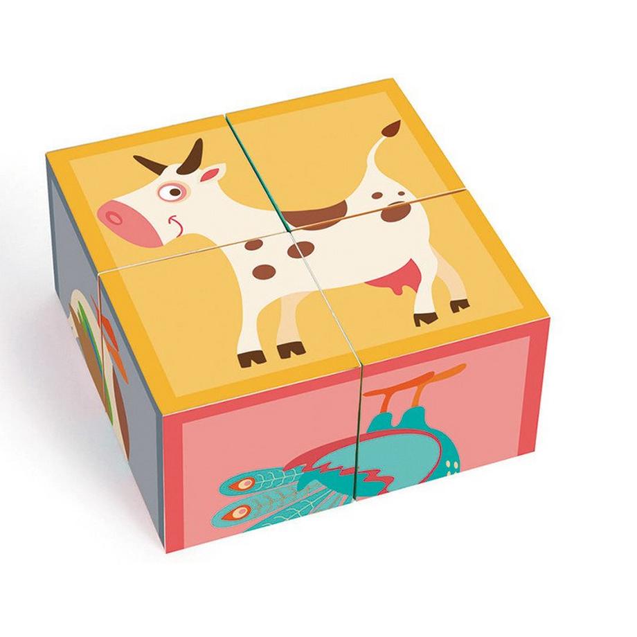 Scratch  Puzzle Würfelpuzzle Bauernhof (4Teile) 