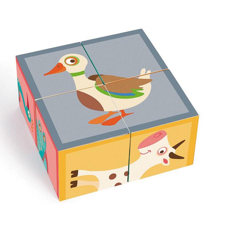 Scratch  Puzzle Würfelpuzzle Bauernhof (4Teile) 