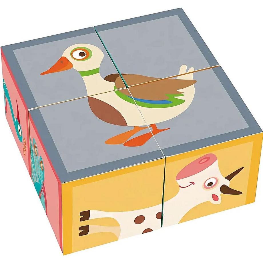 Scratch  Puzzle Würfelpuzzle Bauernhof (4Teile) 