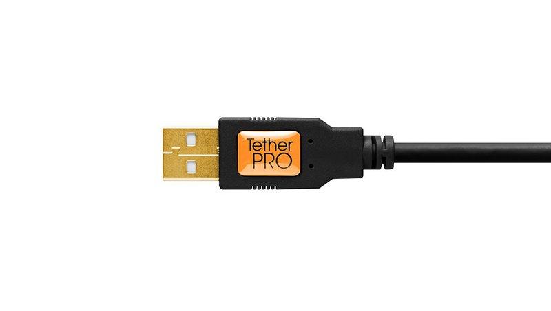 Tether Tools  CU5450 câble USB 4,6 m USB 2.0 USB A Mini-USB B Noir 