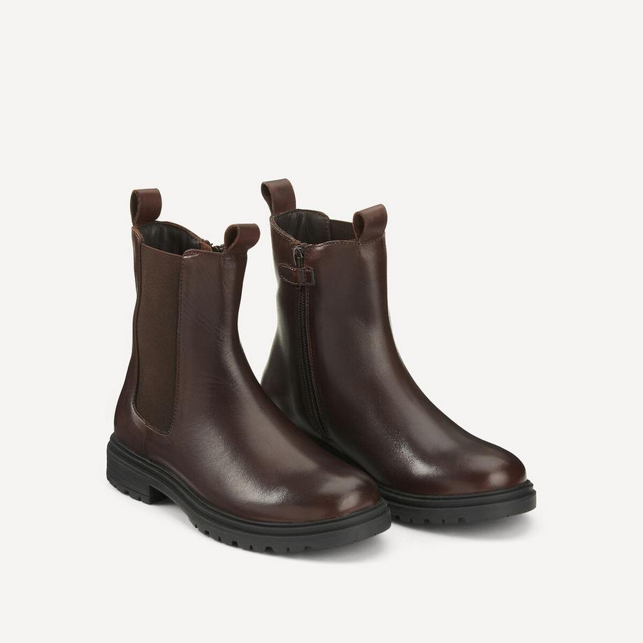 La Redoute Collections  Bottines montantes en cuir zippées 