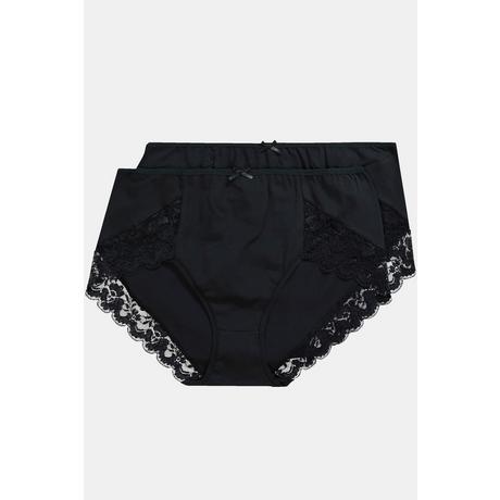 Ulla Popken  Culottes hautes, lot de 2, dentelle 