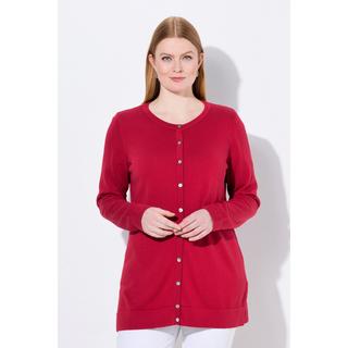 Ulla Popken Twinset Cardigan Girocollo Maniche Lunghe Cotone Pima  