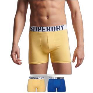 Superdry  boxer in cotone biologico uperdry dual logo (x2) 