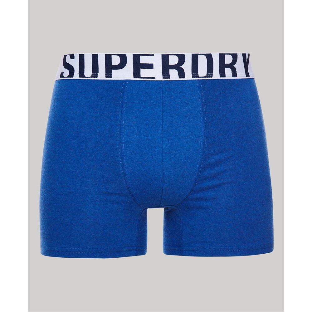 Superdry  boxer en coton biologique uperdry dual logo (x2) 