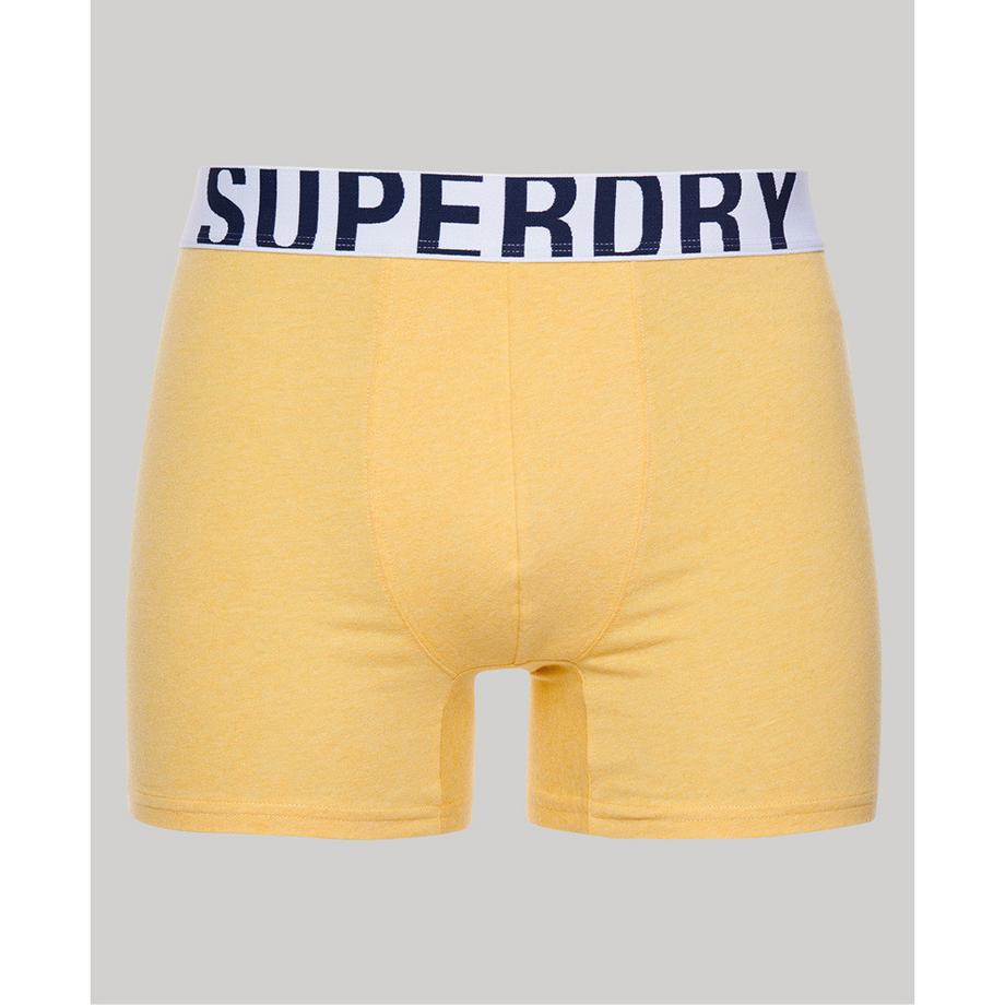 boxer en coton biologique uperdry dual logo (x2)
