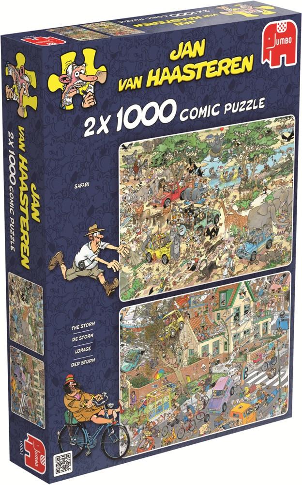 JUMBO  Der Sturm & Die Safari. Puzzle 2 x 1000 Teile 