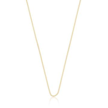 Collier rond d'forçat en or jaune 750, 1,6mm, 42cm