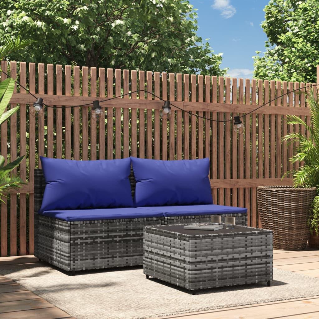 VidaXL set mobili da giardino Polirattan  