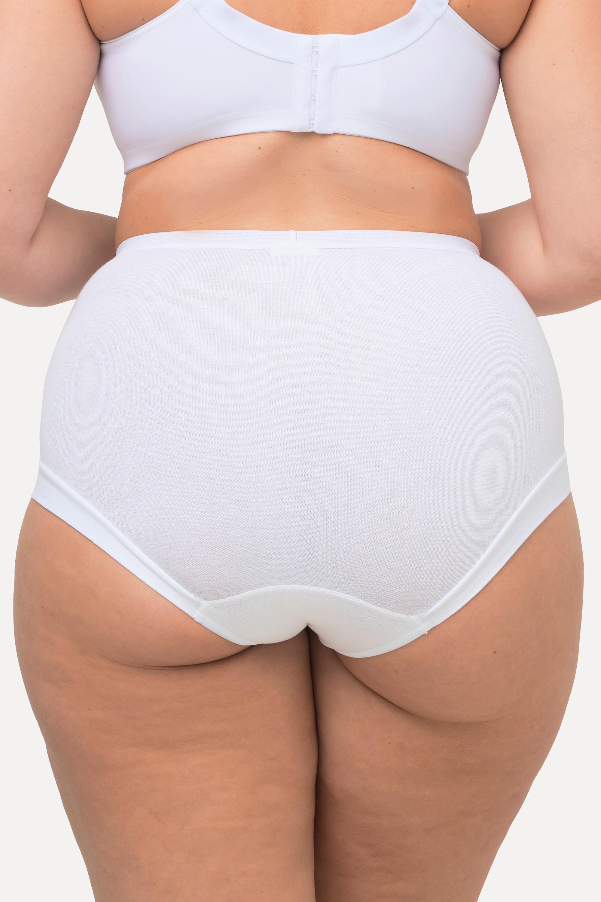 Ulla Popken  Culotte taille haute, en jersey de coton. Cuisses échancrées pour un haut niveau de confort, même lorsque vous restez longtemps assise. 