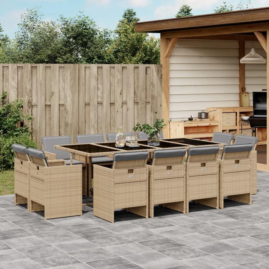 VidaXL set da pranzo da giardino Polirattan  