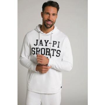 Maglia in jersey fiammato con cappuccio e stampa "JAY-PI"