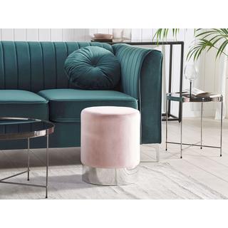 Beliani Pouf en Velours Moderne BRIGITTE  