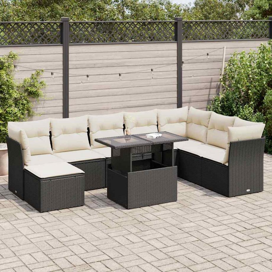 VidaXL Ensemble de canapés de jardin rotin synthétique  