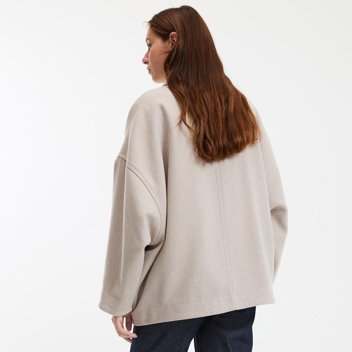 La Redoute Collections Manteau court oversize boutonné  