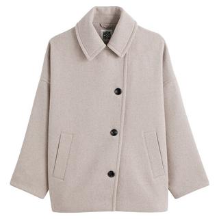 La Redoute Collections Manteau court oversize boutonné  