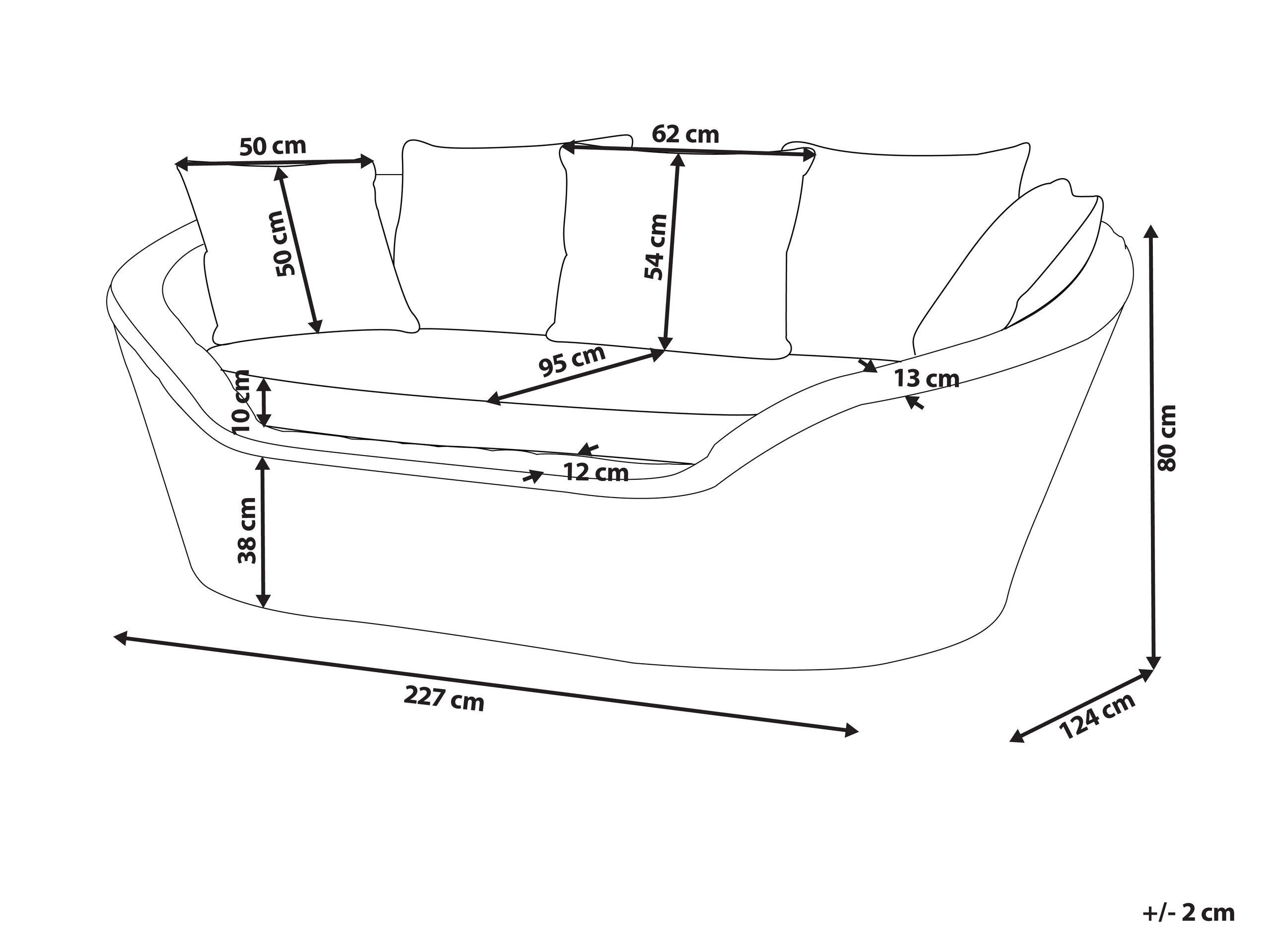 Beliani Sonneninsel aus Rattan Boho CAVO  