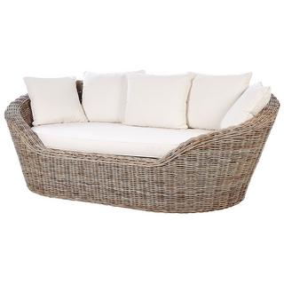 Beliani Sonnenliege aus Rattan Boho CAVO  