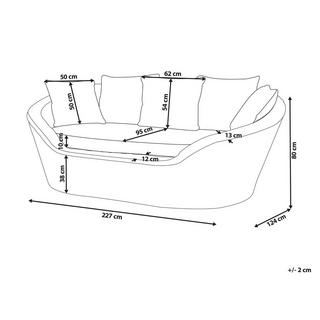 Beliani Lettino da giardino en Rattan Boho CAVO  