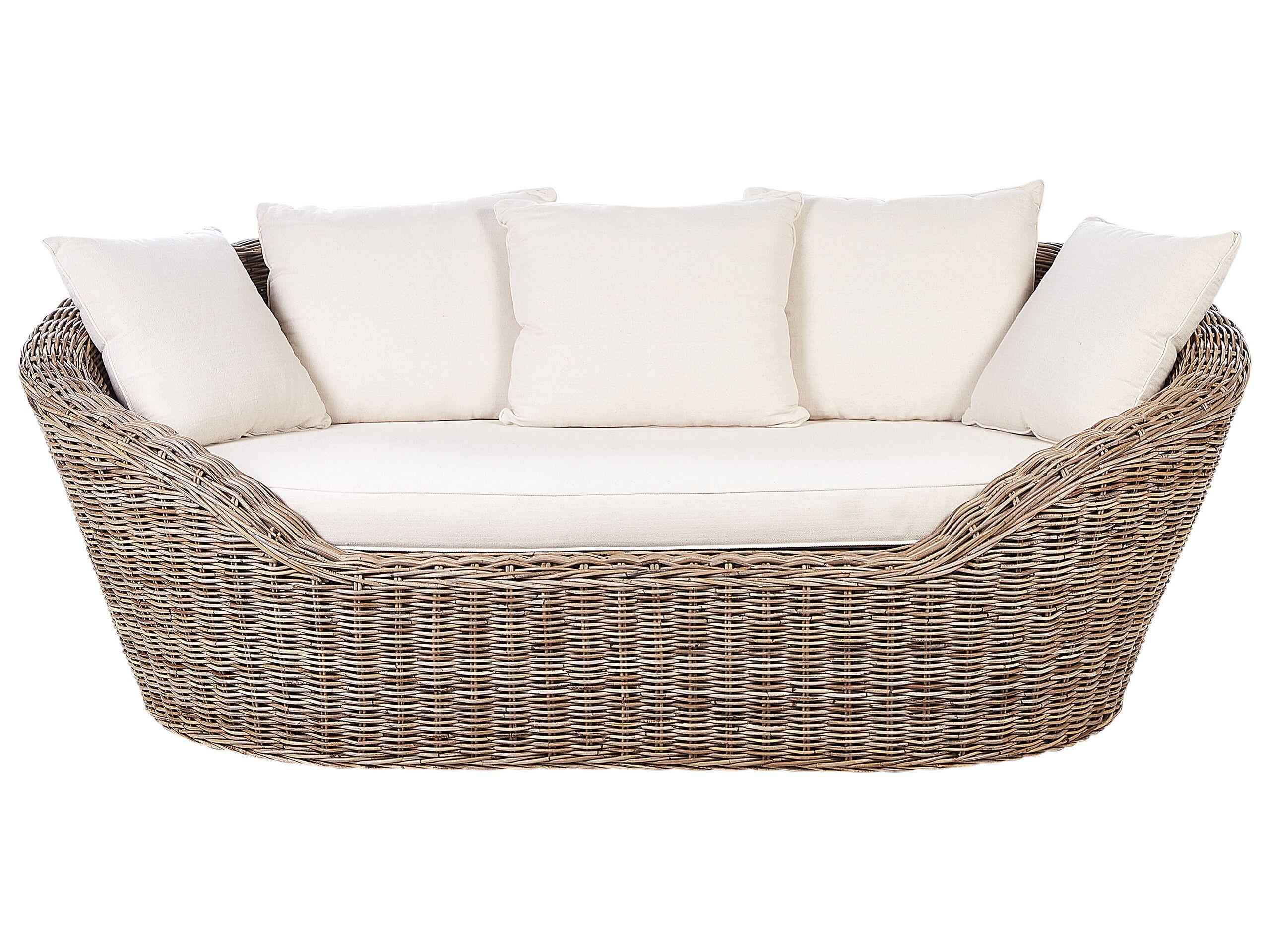 Beliani Sonneninsel aus Rattan Boho CAVO  