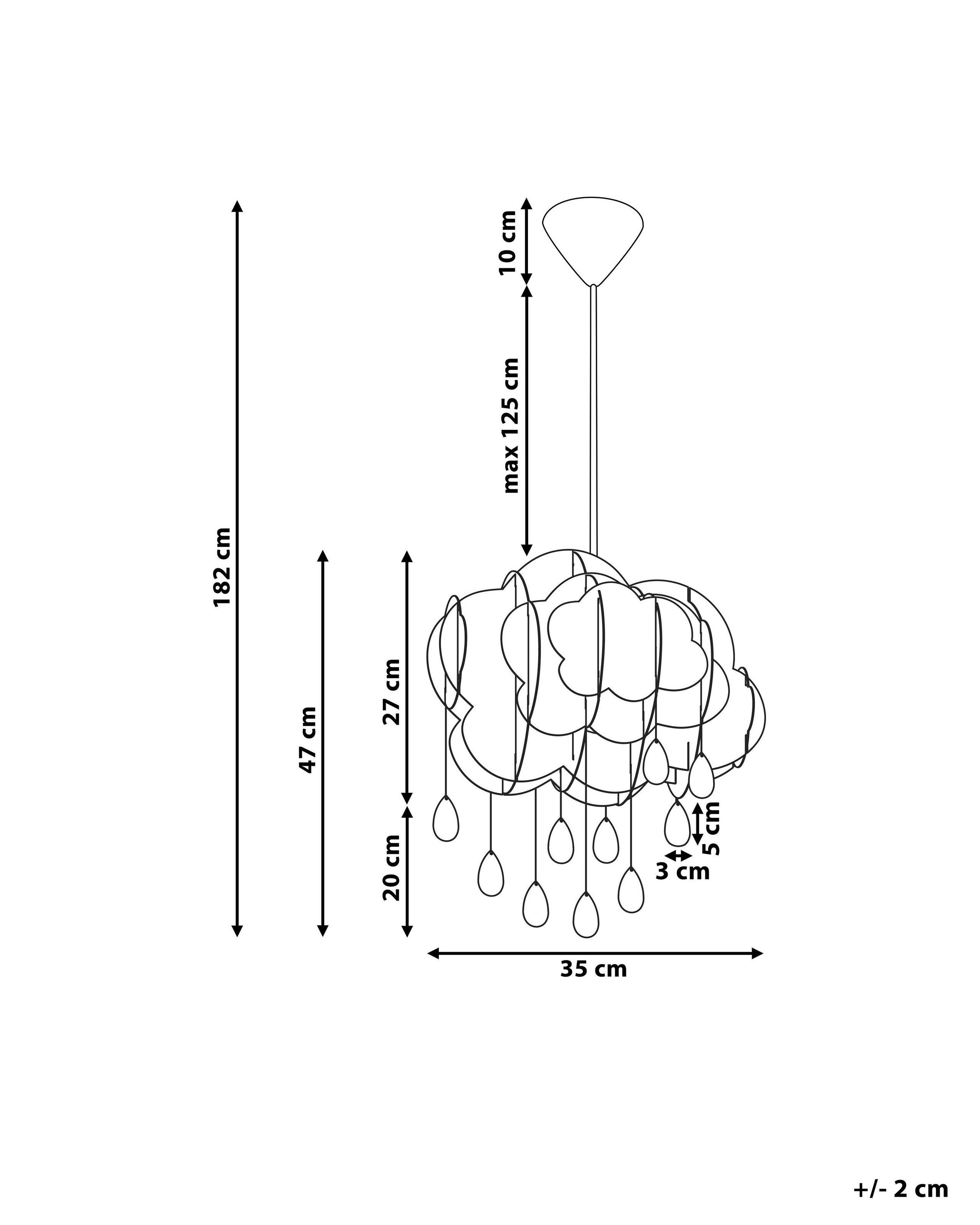 Beliani Lampadario en Materiale sintetico Moderno AILENNE  