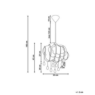 Beliani Lampe suspension en Matière synthétique Moderne AILENNE  